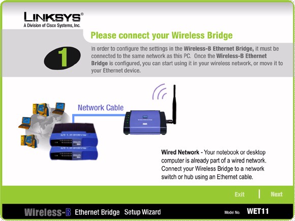 Screenshots Central // Linksys Wireless-B Ethernet Bridge / Setup ...