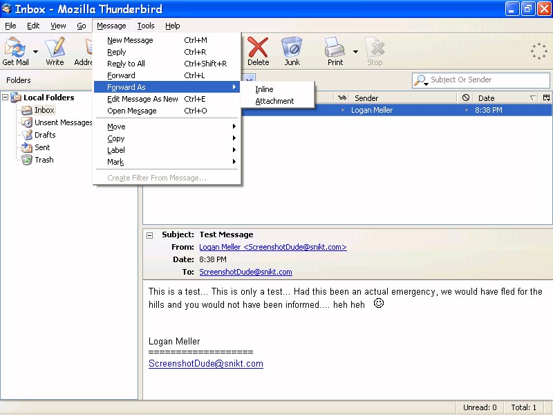 mozilla thunderbird update password